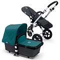 Детская коляска Bugaboo Cameleon 3 2 в 1 (alu/dark grey/petrol blue бирюзовый
						
					) — Фото