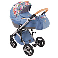 Детская коляска Lonex Comfort Carrello 2 в 1 04 Blue & Flowers — Фото