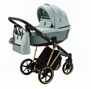 Детская коляска Adamex Belissa Special Edition 2 в 1 на золотой раме