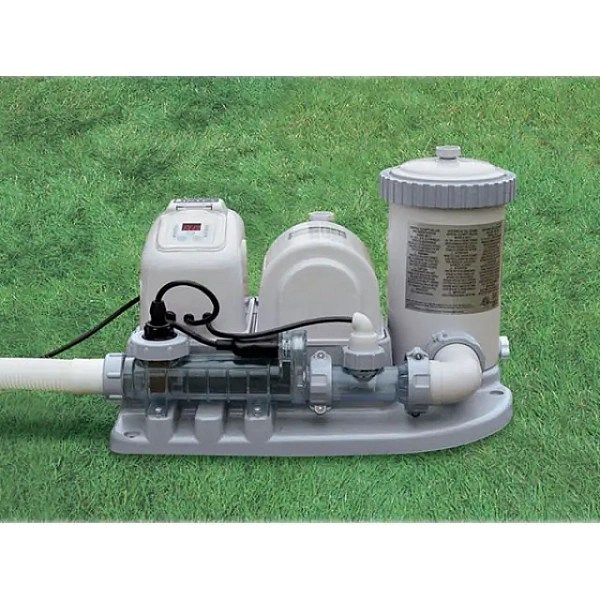 Каркасный семейный бассейн Intex Ultra Интекс Ультра круглый с лестницей и насосом-фильтром c54924, c54470 фото 2