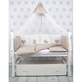 Комплект Premium в кроватку AmaroBaby Кроха, 18 предметов (6+12 бортиков), бязь Комплект Premium в кроватку AmaroBaby Кроха, 18 предметов (6+12 бортиков), бязь Кофе — Фото