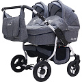 Детская коляска для двойни BartPlast Fenix Duo Prime 2 в 1 Детская коляска для двойни BartPlast Fenix Duo Prime 2 в 1 01 Темно-Синий — Фото