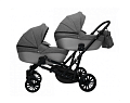Детская коляска для двойни Ray Ultra Duo 2 в 1 Детская коляска для двойни Ray Ultra Duo 2 в 1 8 графит лен-серый лен — Фото
