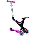 Трехколесный самокат Globber EVO 5 в 1 со светящимися колесами (Розовый) — Фото