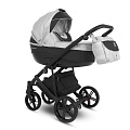 Детская коляска Camarelo Avenger 2021 3 в 1 Детская коляска Camarelo Avenger 2021 3 в 1 03 светло-серый меланж/черная экокожа — Фото