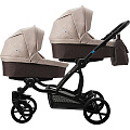 Коляска для двойни AroTeam Twinat Duo 19 2 в 1 Коляска для двойни AroTeam Twinat Duo 19 2 в 1 02 Коричневый- Бежевый — Фото