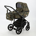 Детская коляска BeBe-Mobile Gusto 3 в 1, ткань+эко-кожа GU24 Хаки — Фото