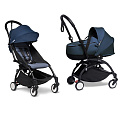 Детская коляска Babyzen Yoyo 2 Bassinet 2 в 1 на черной раме Air France Blue — Фото