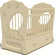 Детская кроватка Baby Elite Спящий Мишка поперечный маятник - Фото