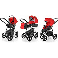 Детская коляска Esspero Newborn Lux Alu 3 в 1, шасси Chrome Детская коляска Esspero Newborn Lux Alu 3 в 1, шасси Chrome Red — Фото