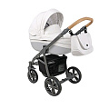 Детская коляска Roan Bass Eco 2 в 1, эко-кожа Carbon white Coconut/grey — Фото