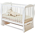 Детская кроватка Noony Wood Simple с продольным маятником Детская кроватка Noony Wood Simple с продольным маятником белый — Фото