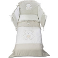 Комплект в кроватку Italbaby Peluche, 5 предметов крем — Фото