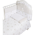 Комплект в кроватку Italbaby Baby Glitter, 5 предметов Комплект в кроватку Italbaby Baby Glitter, 5 предметов белый — Фото
