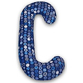 Трикотажная подушка для кормления Ceba Baby Duo (W-705-071-162 Circles Blue) — Фото