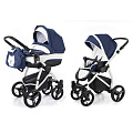 Детская коляска Esspero Newborn Lux 2 в 1, шасси Grey Navy Lux — Фото