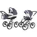Детская коляска Esspero Classic 2 в 1, шасси White Детская коляска Esspero Classic 2 в 1, шасси White Grey Lux — Фото