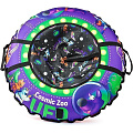 Надувные санки-ватрушка-тюбинг Cosmic Zoo UFO (фиолетовый-волк) — Фото