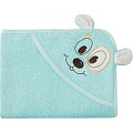 Детское полотенце с капюшоном Twinklbaby Fun Dry Собачки (Бирюзовый с белыми ушками 1818) — Фото