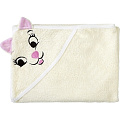 Детское полотенце с капюшоном Twinklbaby Fun Dry Кошки (Светло-бежевый с розовыми ушками 1948) — Фото