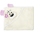 Детское полотенце с капюшоном Twinklbaby Fun Dry Мишки (Светло-бежевый с розовыми ушками 1986) — Фото