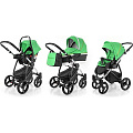 Детская коляска Esspero Newborn Lux Alu 3 в 1, шасси Chrome Детская коляска Esspero Newborn Lux Alu 3 в 1, шасси Chrome Green — Фото