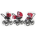 Детская коляска Esspero Classic 3 в 1, шасси Black Red Grey — Фото