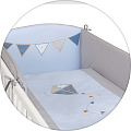 Постельное бельё Ceba Baby с вышивкой, 3 предмета W-801-070-262 Kite Blue-Grey — Фото