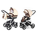 Детская коляска Esspero Newborn Lux 2 в 1, шасси Grey Beige Brown — Фото