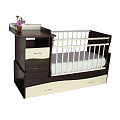 Детская кроватка Островок уюта Чунга-Чанга (поперечный маятник) (Венге-ваниль
						
					) — Фото
