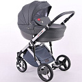 Детская коляска Lonex Comfort Special Ecco 3 в 1, эко-кожа Graphite & applic — Фото