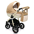 Детская коляска Verdi Pepe Eco Plus 3 в 1, ткань+эко-кожа (39 Linen Beige
						
					) — Фото