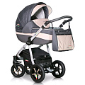 Детская коляска Verdi Pepe Eco Plus 3 в 1, ткань+эко-кожа (08 Stone Beige
						
					) — Фото