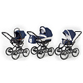 Детская коляска Esspero Classic 3 в 1, шасси Black Navy Grey — Фото