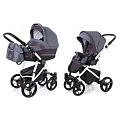 Детская коляска Esspero Newborn Lux 2 в 1, шасси White Dark Grey — Фото