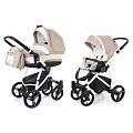 Детская коляска Esspero Newborn Lux 2 в 1, шасси White Khaki Lux — Фото