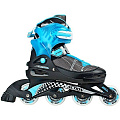 Роликовые коньки RT Коробейники PW-117СВ, пластмассовая рама, 34-37 р. (Синий) — Фото