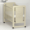 Детская кроватка Kitelli (Kito) Micio качалка + колеса Детская кроватка Kitelli (Kito) Micio качалка + колеса бежевый — Фото