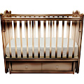 Детская кроватка Счастливый Малыш Дюймовочка, поперечный маятник (сиам) — Фото