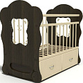 Детская кроватка Baby Elite Тедди поперечный маятник Детская кроватка Baby Elite Тедди поперечный маятник Венге/Слоновая кость — Фото