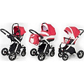 Детская коляска Esspero Newborn Lux 3 в 1, шасси White Детская коляска Esspero Newborn Lux 3 в 1, шасси White Red Lux — Фото