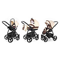 Детская коляска Esspero Newborn Lux 3 в 1, шасси Black Детская коляска Esspero Newborn Lux 3 в 1, шасси Black Beige Brown — Фото