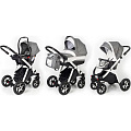 Детская коляска Esspero Newborn Lux 3 в 1, шасси White Детская коляска Esspero Newborn Lux 3 в 1, шасси White Denim — Фото