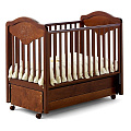 Детская кроватка Baby Italia Gioco LUX продольный маятник Детская кроватка Baby Italia Gioco LUX продольный маятник Античный орех — Фото