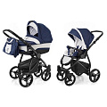 Детская коляска Esspero Newborn Lux 2 в 1, шасси Black Navy Grey — Фото