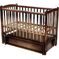 Детская кроватка Счастливый Малыш Кроха-2, поперечный маятник (Орех с оттенением) — Фото