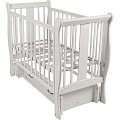 Детская кроватка Счастливый Малыш Венеция, универсальный маятник (Белый) — Фото