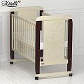 Детская кроватка Kitelli (Kito) Amore качалка + колеса Детская кроватка Kitelli (Kito) Amore качалка + колеса бежевый-венге — Фото