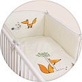 Постельное бельё Ceba Baby с вышивкой, 3 предмета W-801-059-170 Fox Ecru — Фото