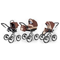 Детская коляска Esspero Classic 3 в 1, шасси White Детская коляска Esspero Classic 3 в 1, шасси White Brown Beige — Фото